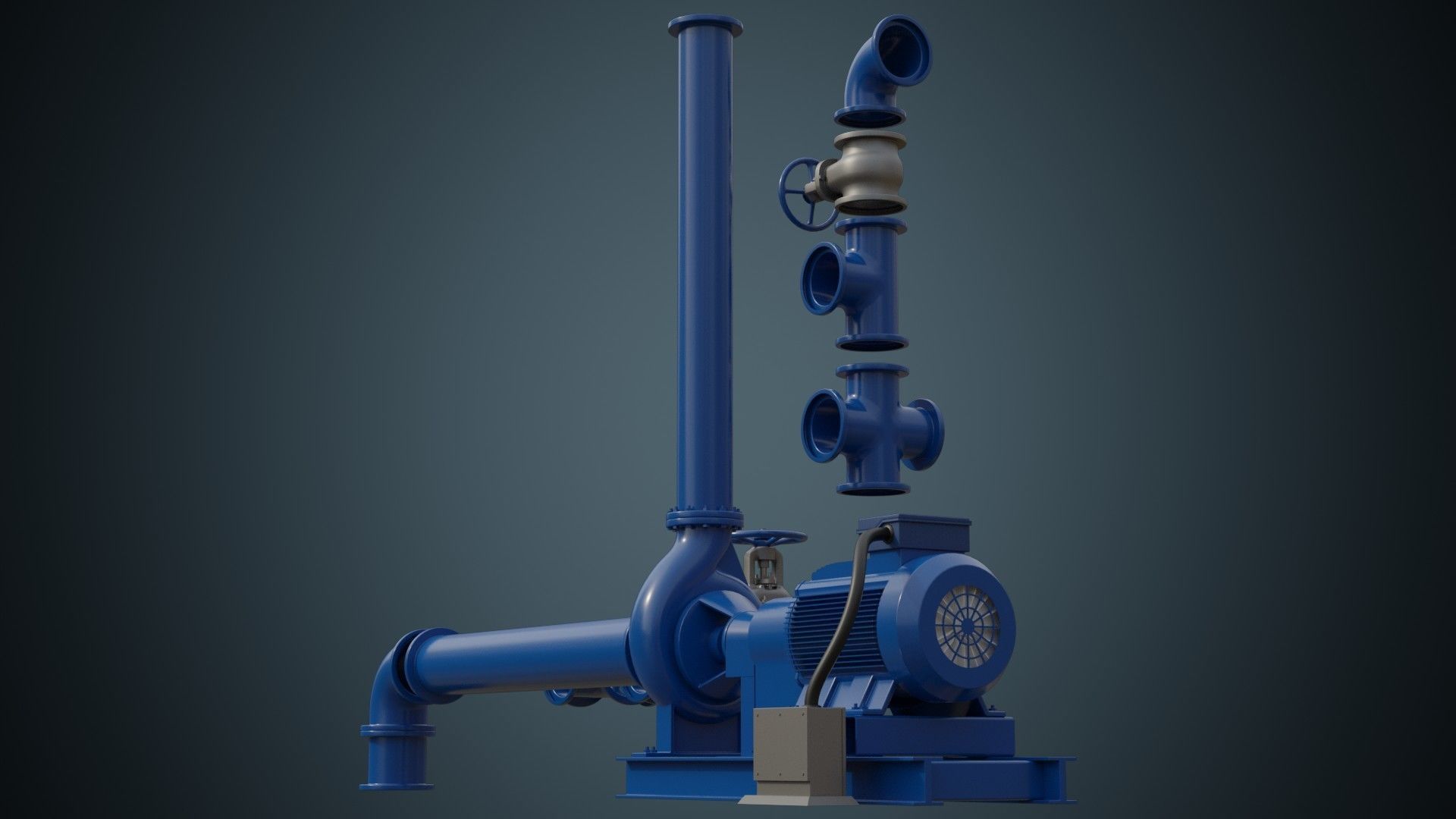 Water Pump 3 Basic 3D model_3