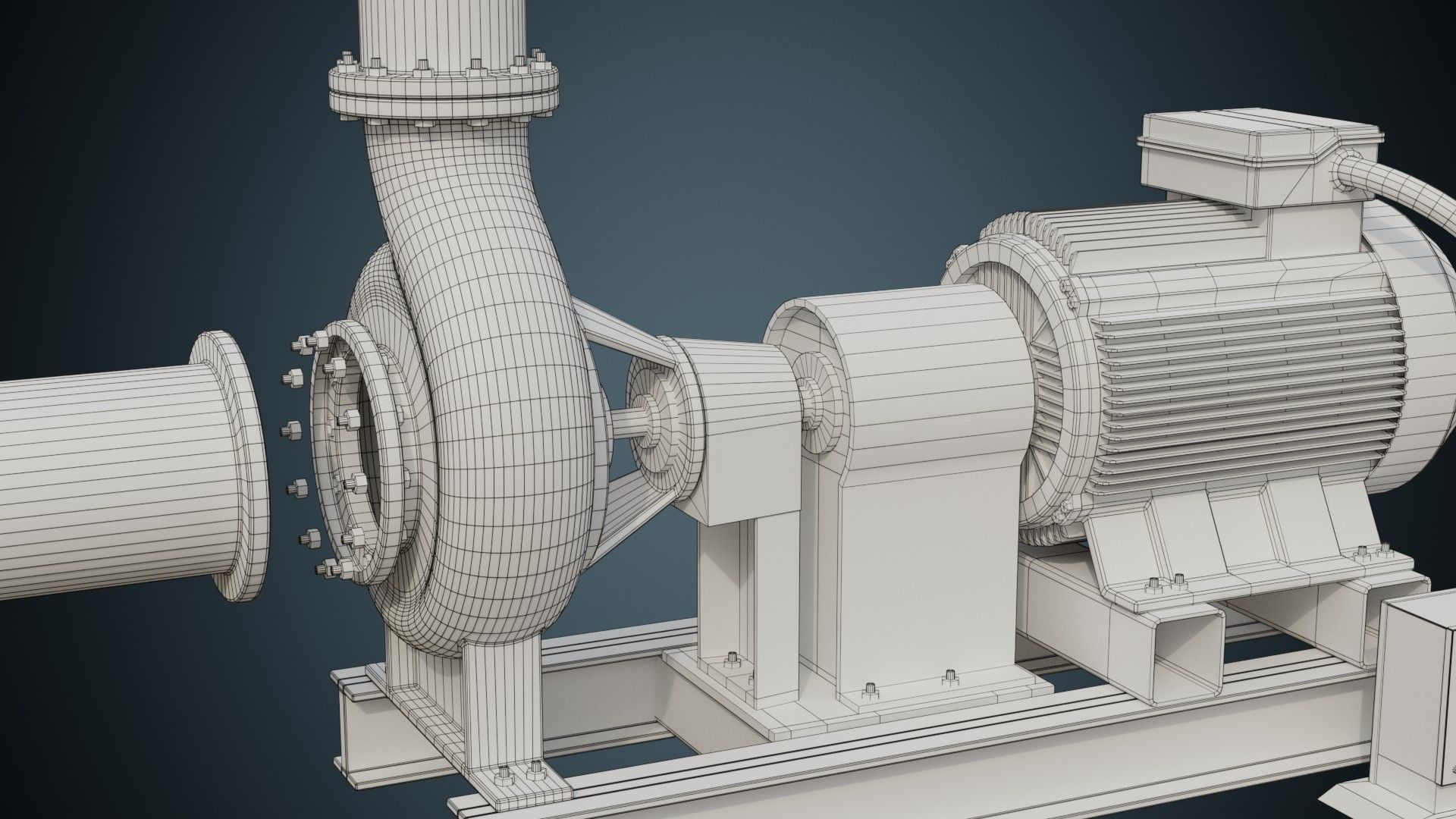 Water Pump 3 Basic 3D model_9