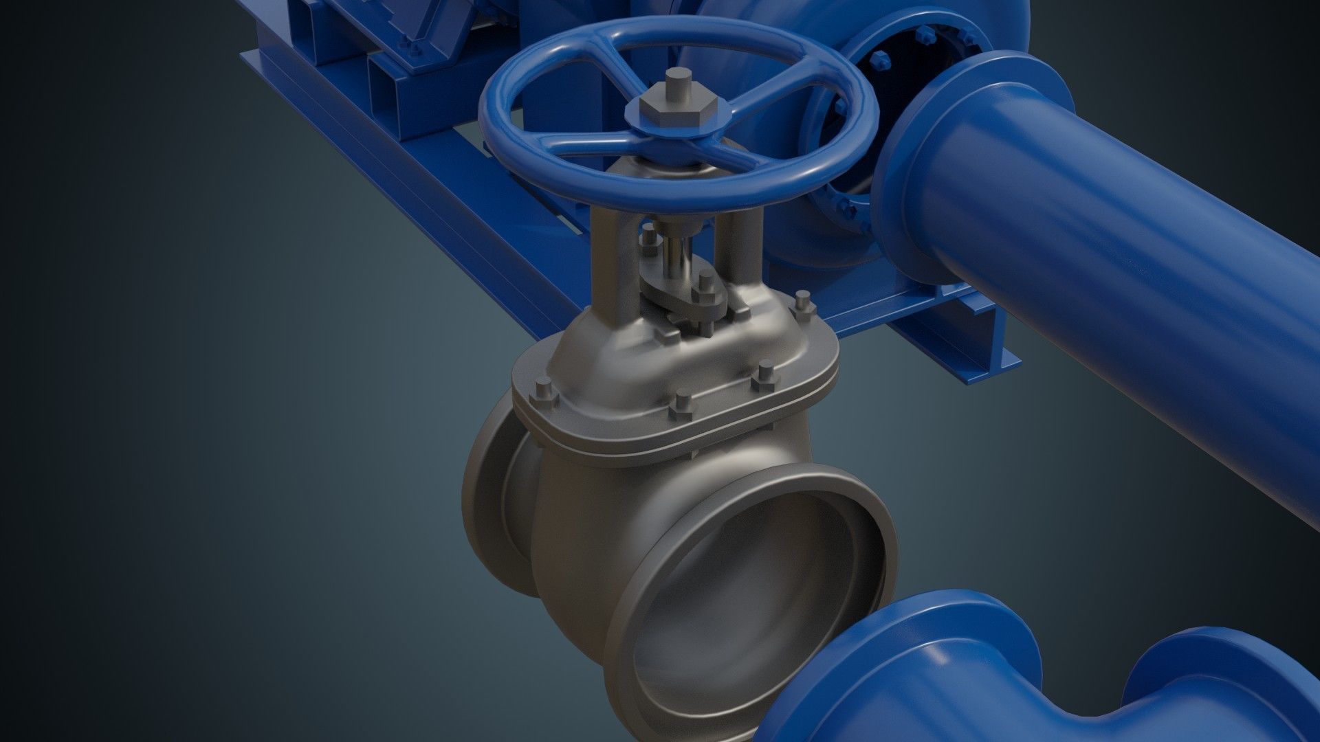 Water Pump 3 Basic 3D model_7