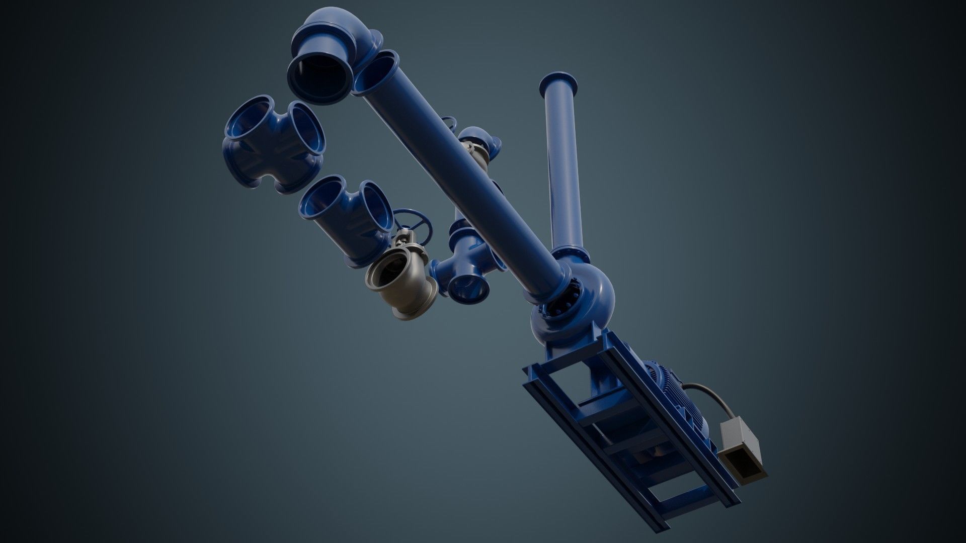 Water Pump 3 Basic 3D model_4