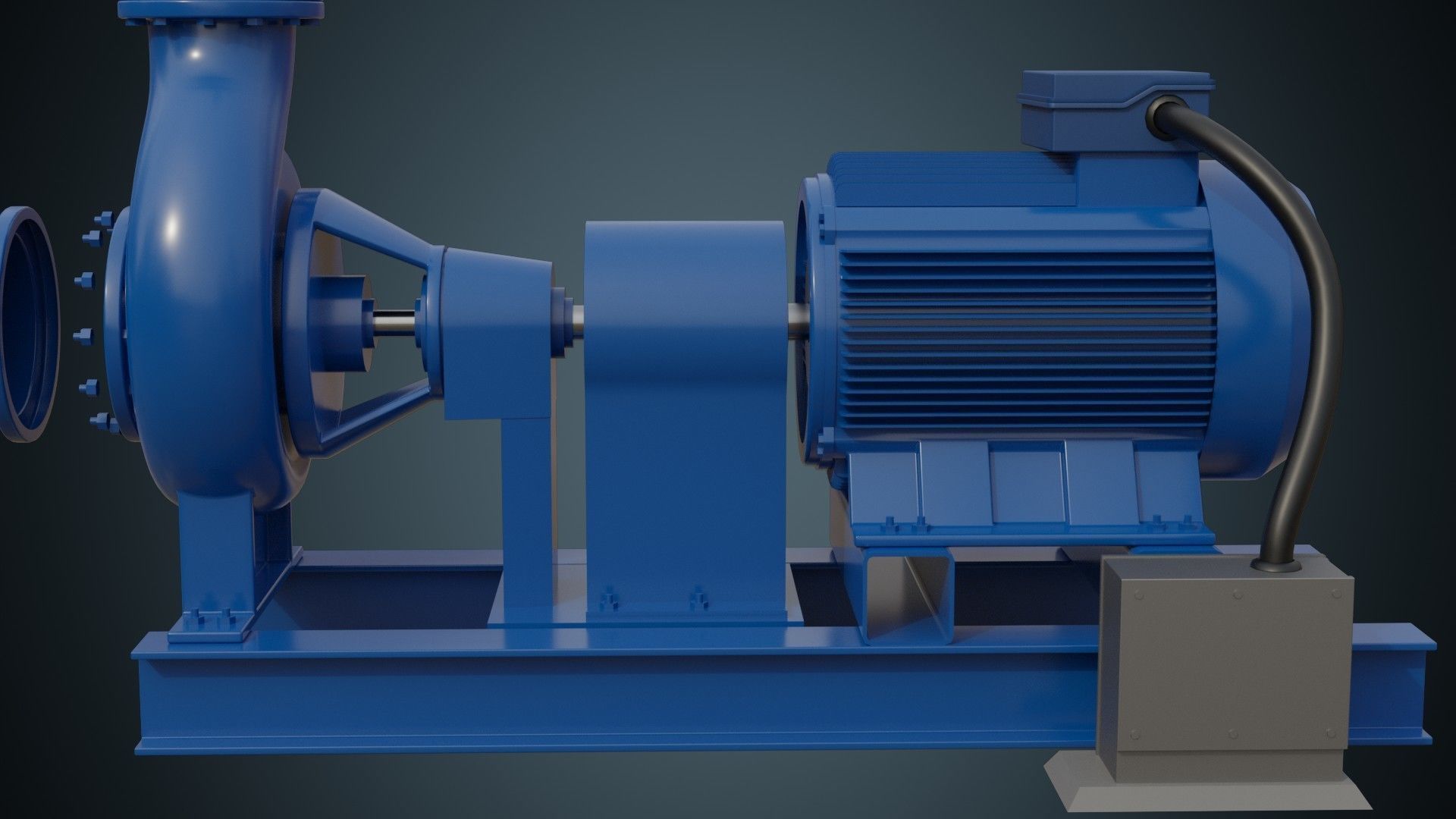 Water Pump 3 Basic 3D model_6