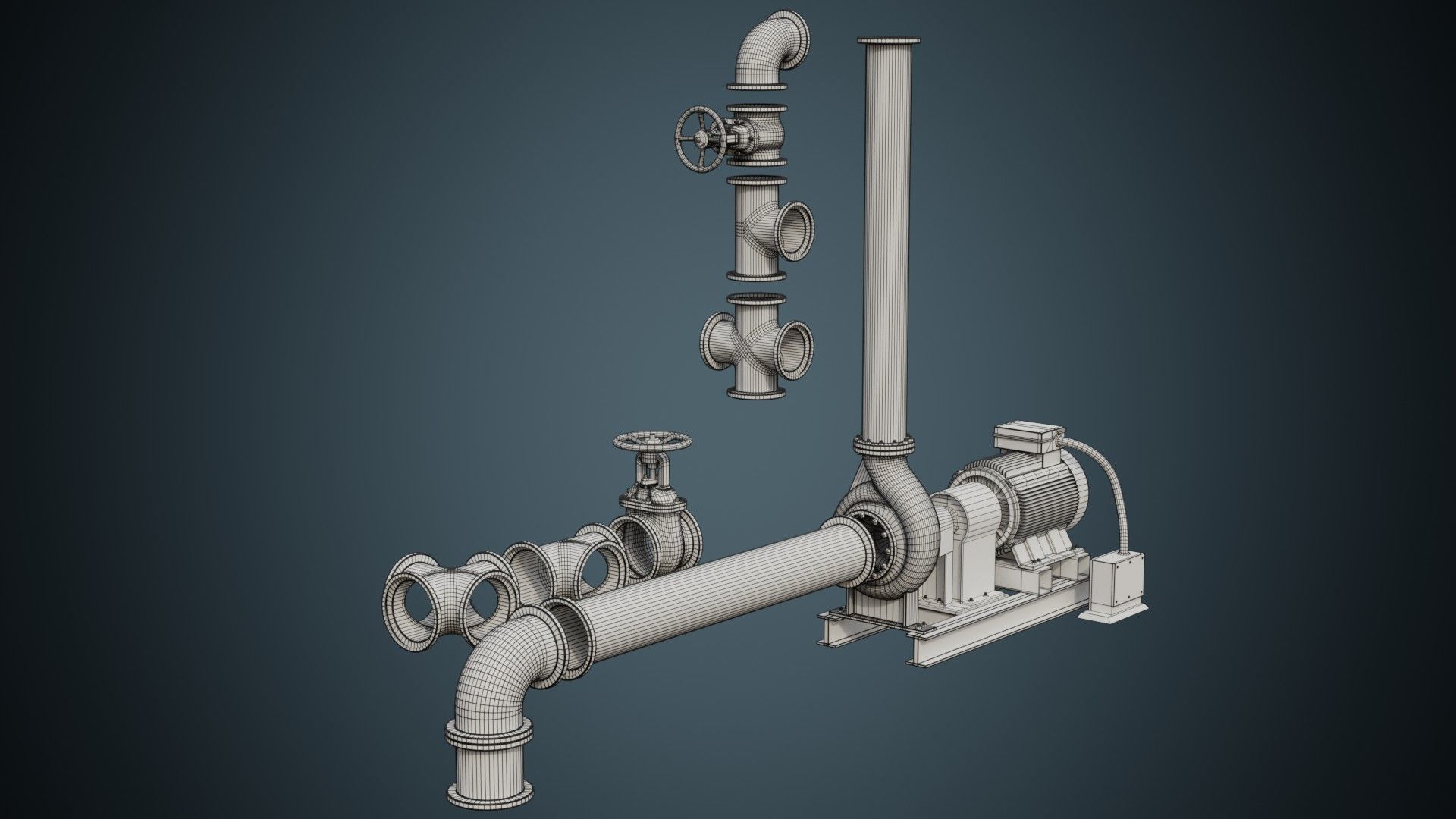 Water Pump 3 Basic 3D model_8