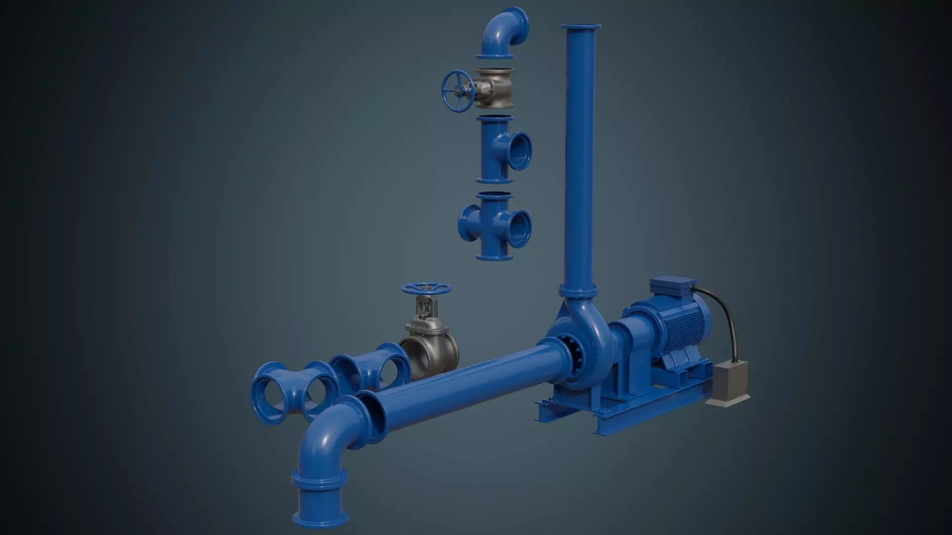 Water Pump 3 Basic 3D model_0
