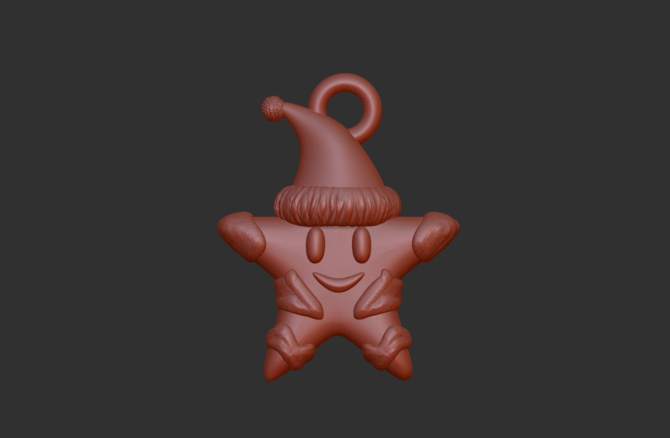 christmas star ornament pentant decoration 3D print model_4