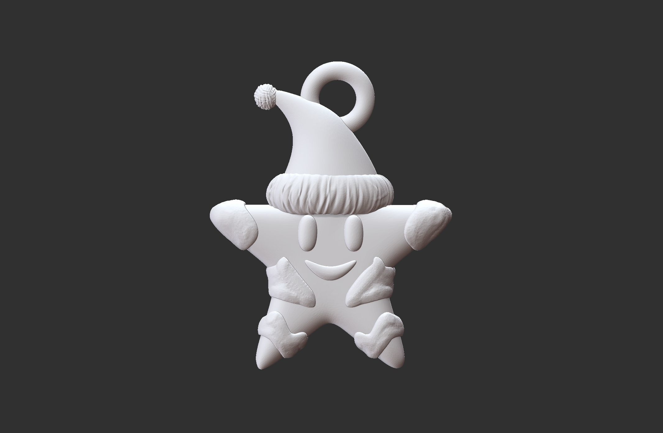 christmas star ornament pentant decoration 3D print model_5