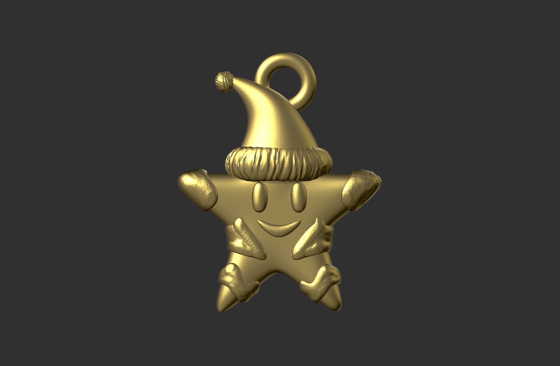 christmas star ornament pentant decoration 3D print model_8