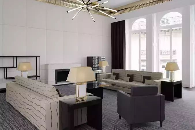 Modern Furniture Set 3D Model Collection