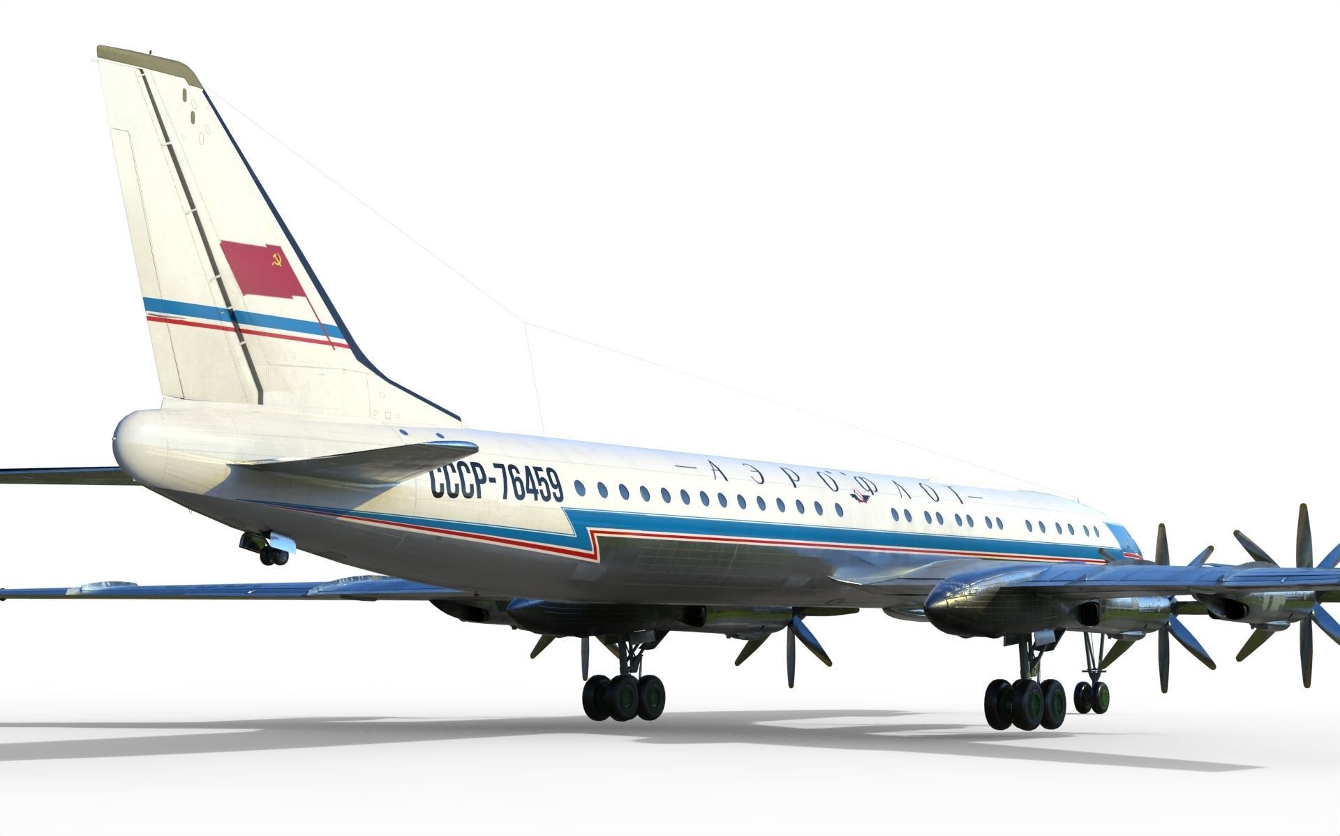 Tupolev Tu-114 3D model_8