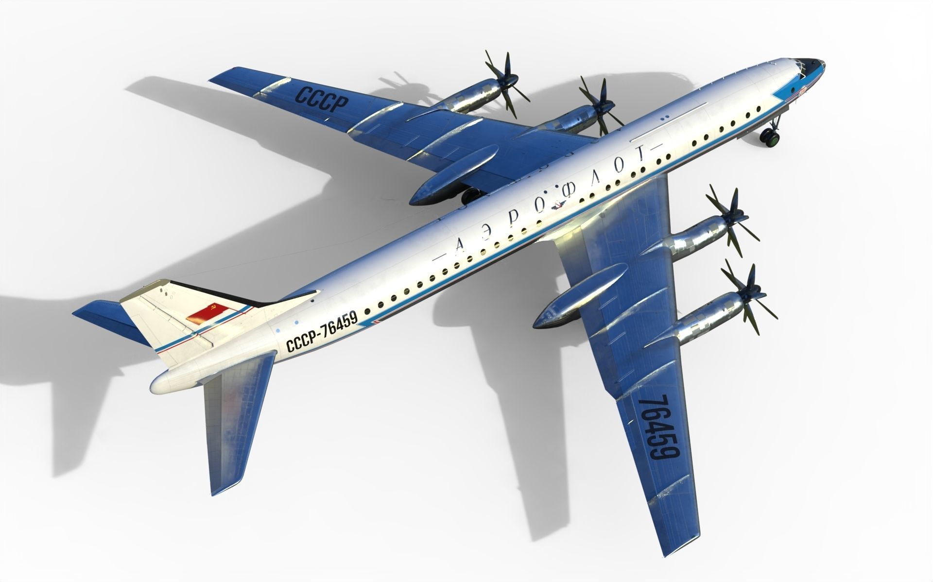 Tupolev Tu-114 3D model_9