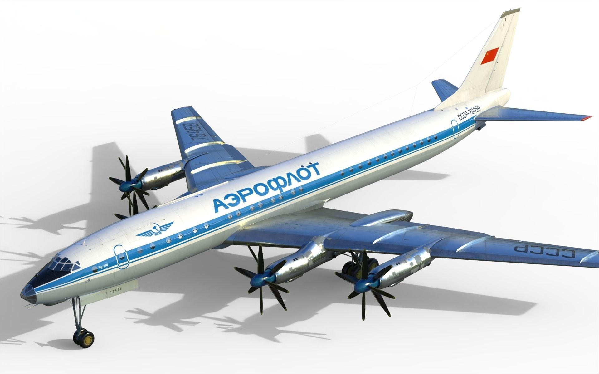 Tupolev Tu-114 3D model_6