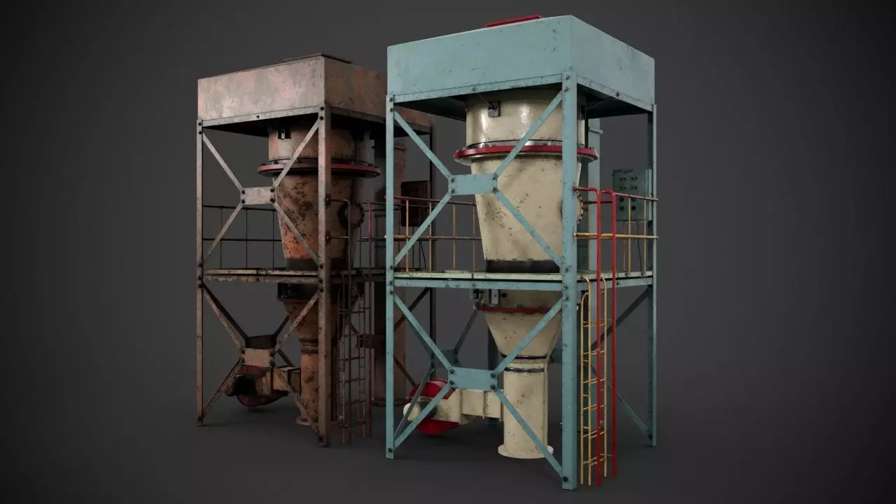 Machinery device 3D model_0
