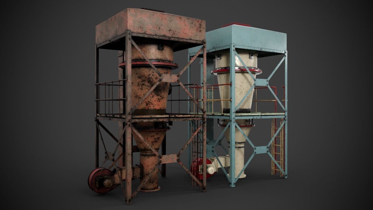 Machinery device 3D model_2
