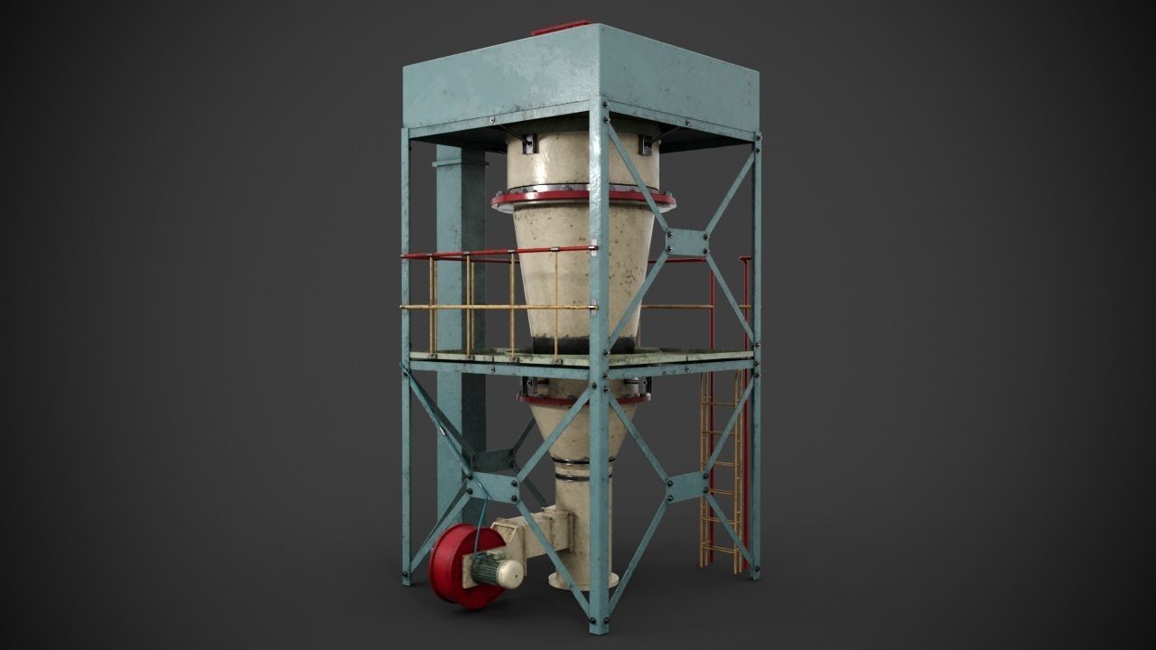 Machinery device 3D model_6