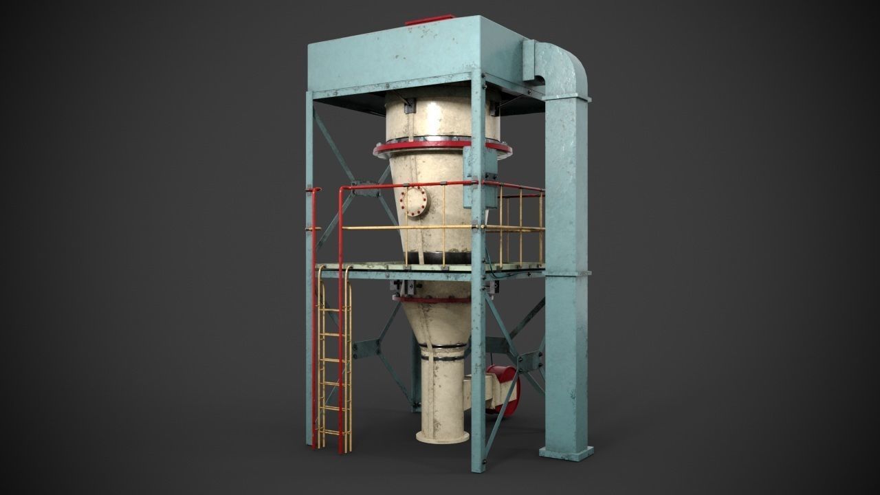 Machinery device 3D model_4
