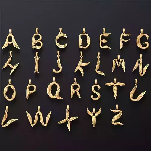 Bird Letter Pendants Pack 3D print model