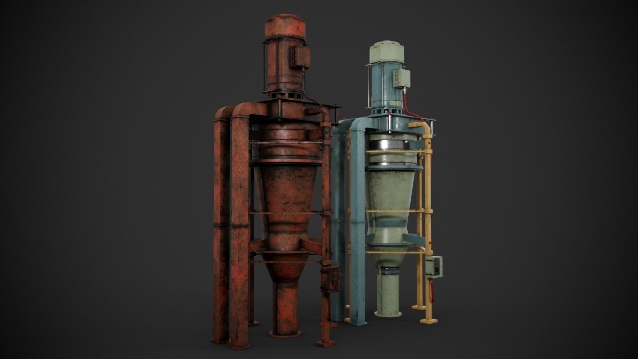 Machinery device 3D model_2
