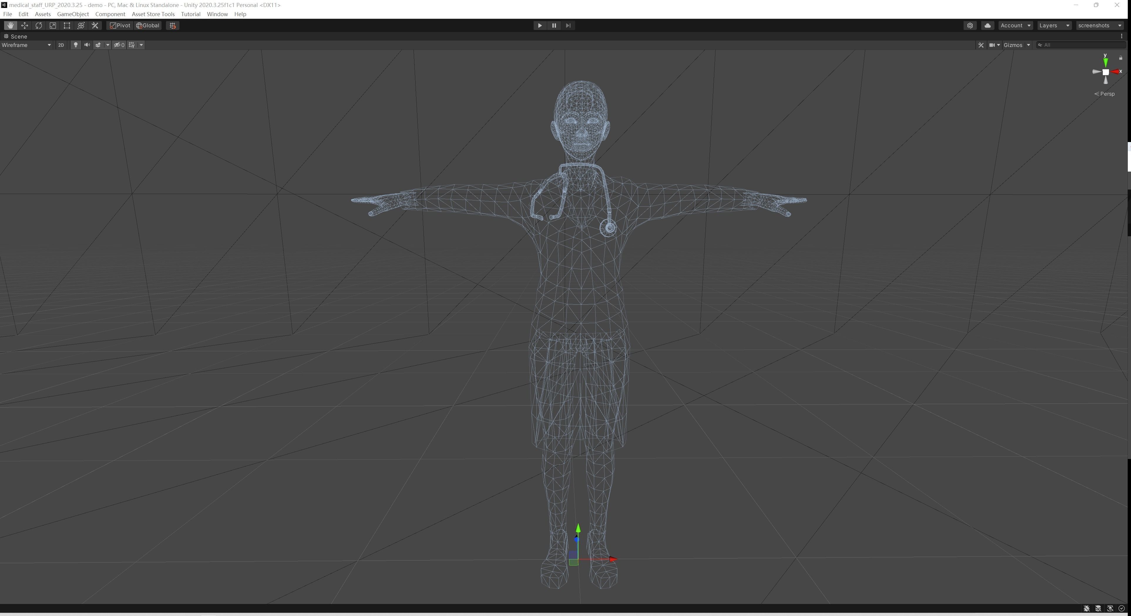 Female Doctor Low-poly 3D model_4