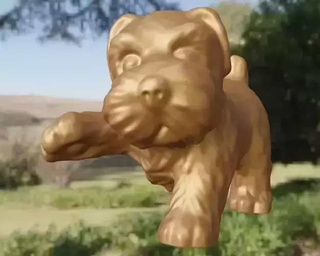 Chien donne la patte Free 3D print model