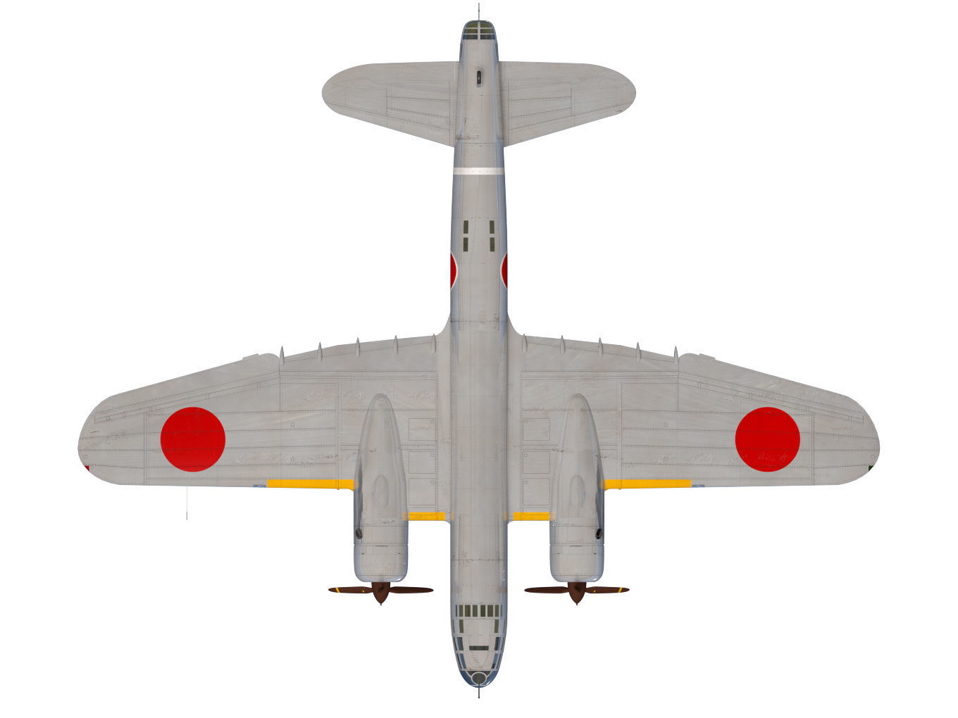 Ki49 Type 100 heavy bomber Donryu 3D model_11