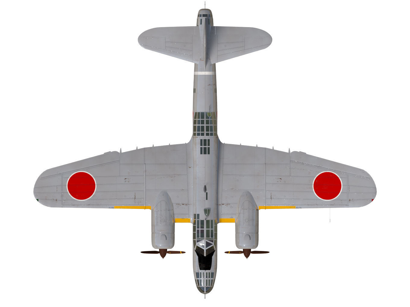 Ki49 Type 100 heavy bomber Donryu 3D model_10