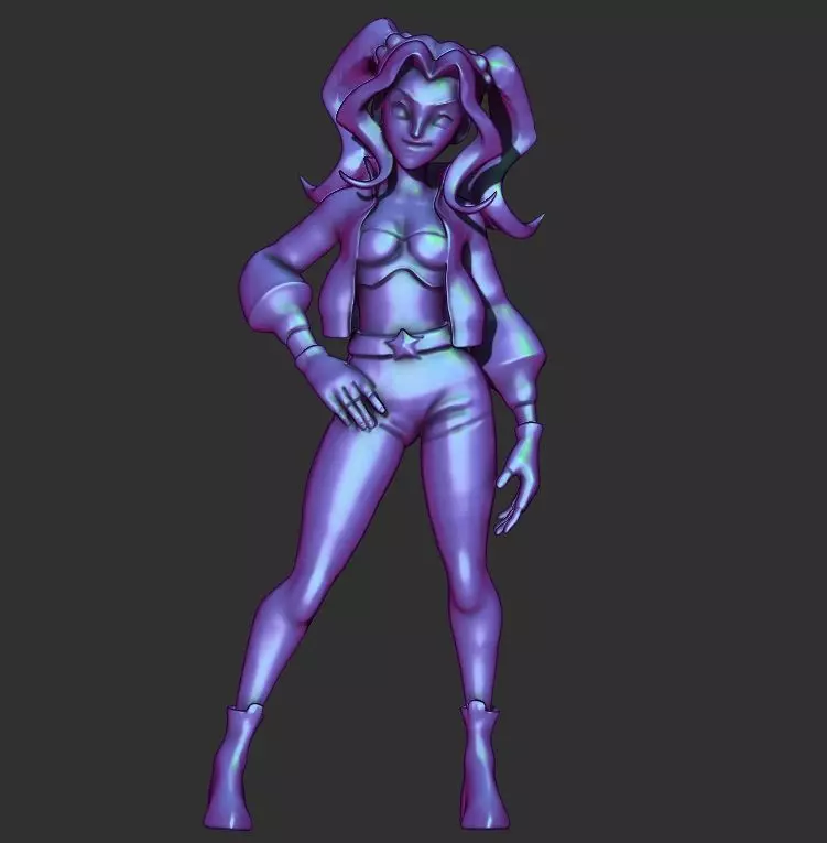 DC World s Collide - Harley Queen Miniature 3D 3D print model_0