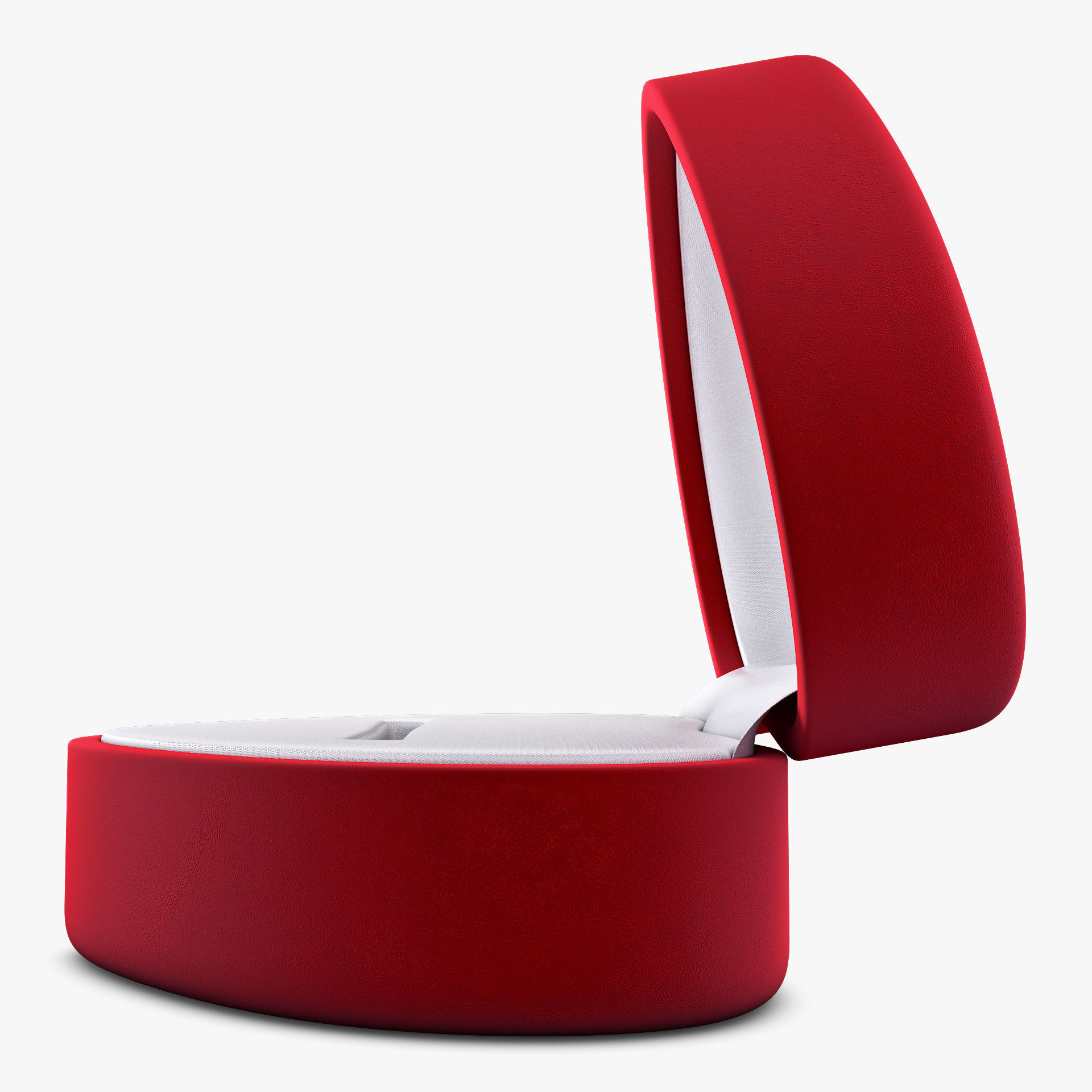 Heart Shape Ring Box Red v 1 3D model_2