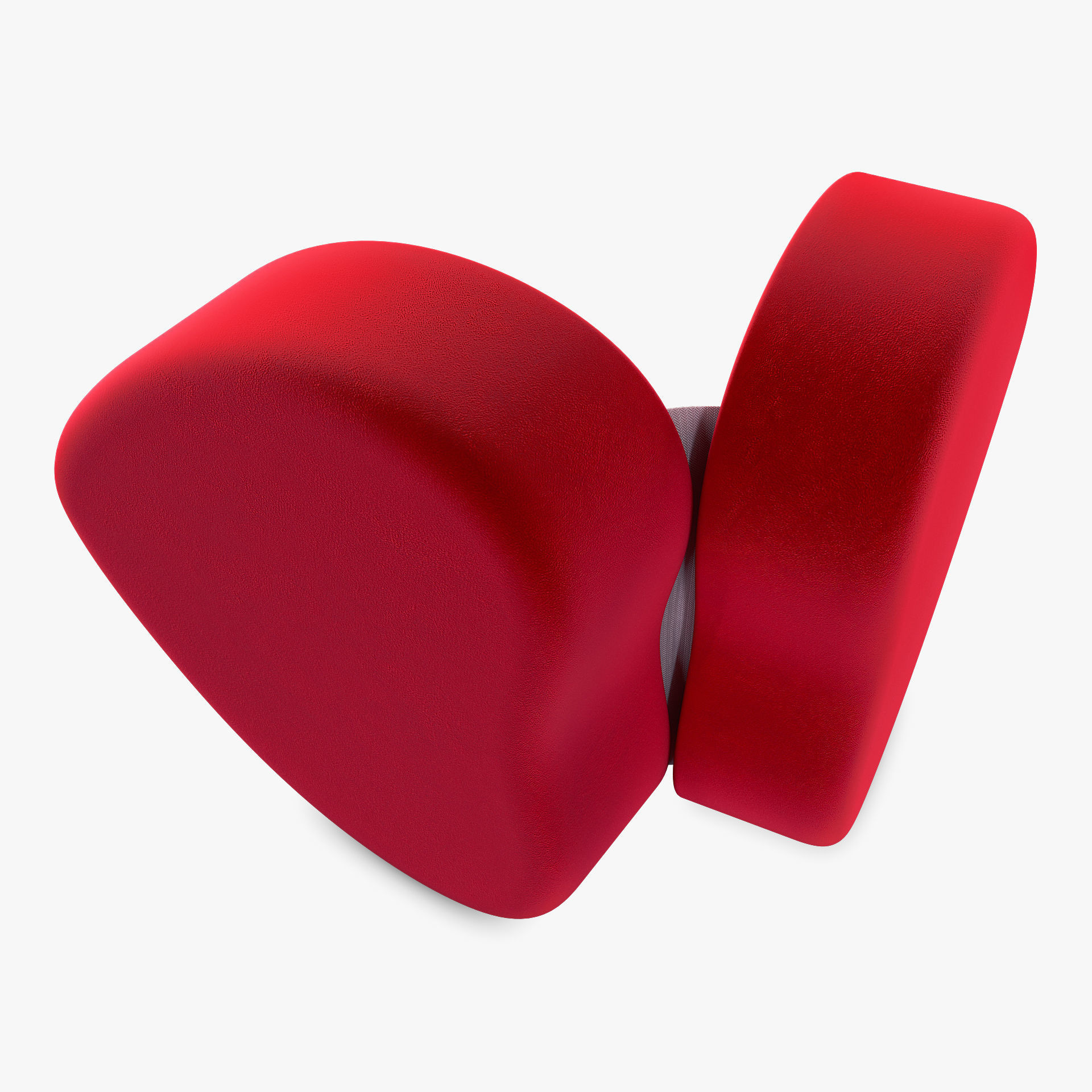 Heart Shape Ring Box Red v 1 3D model_8