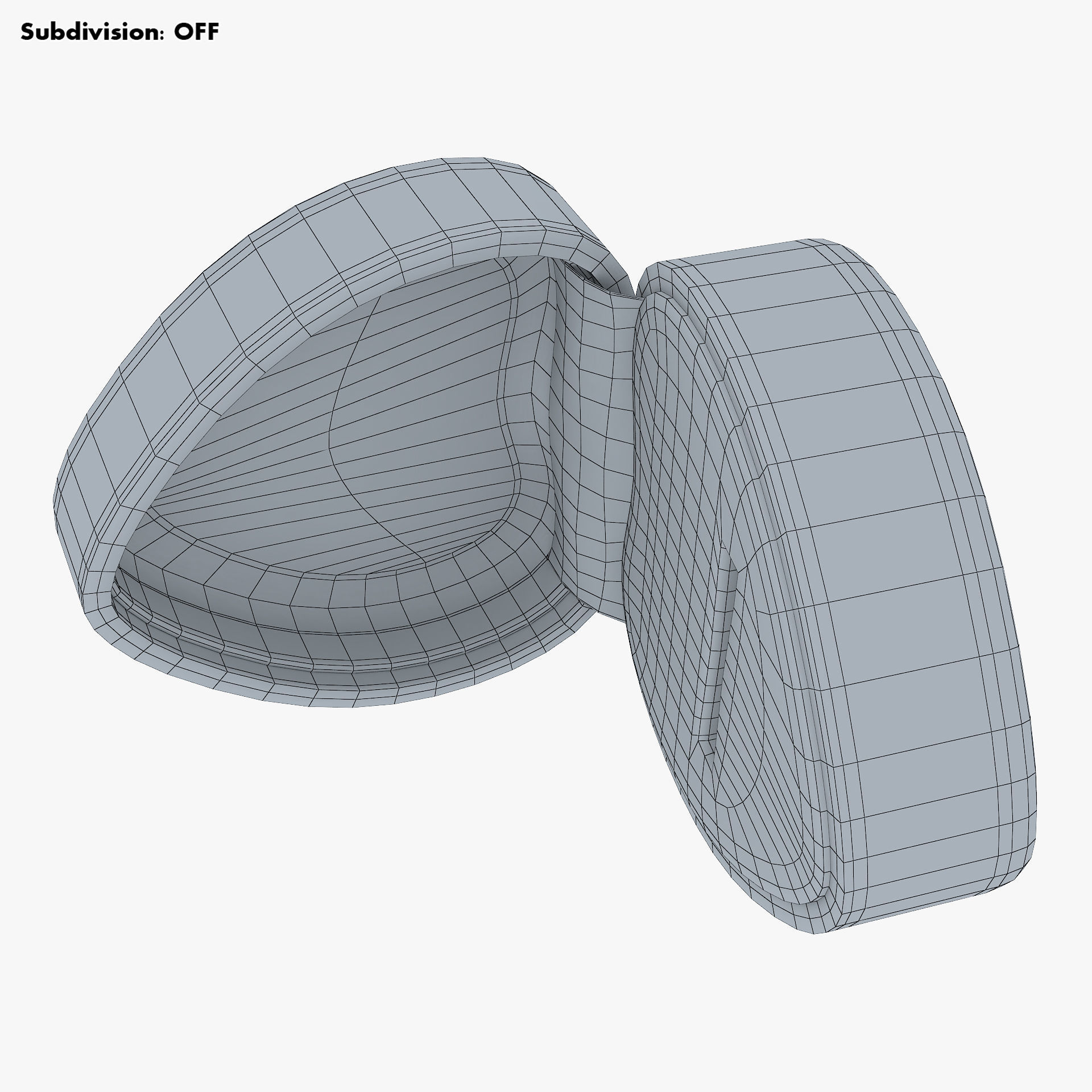 Heart Shape Ring Box Red v 1 3D model_24
