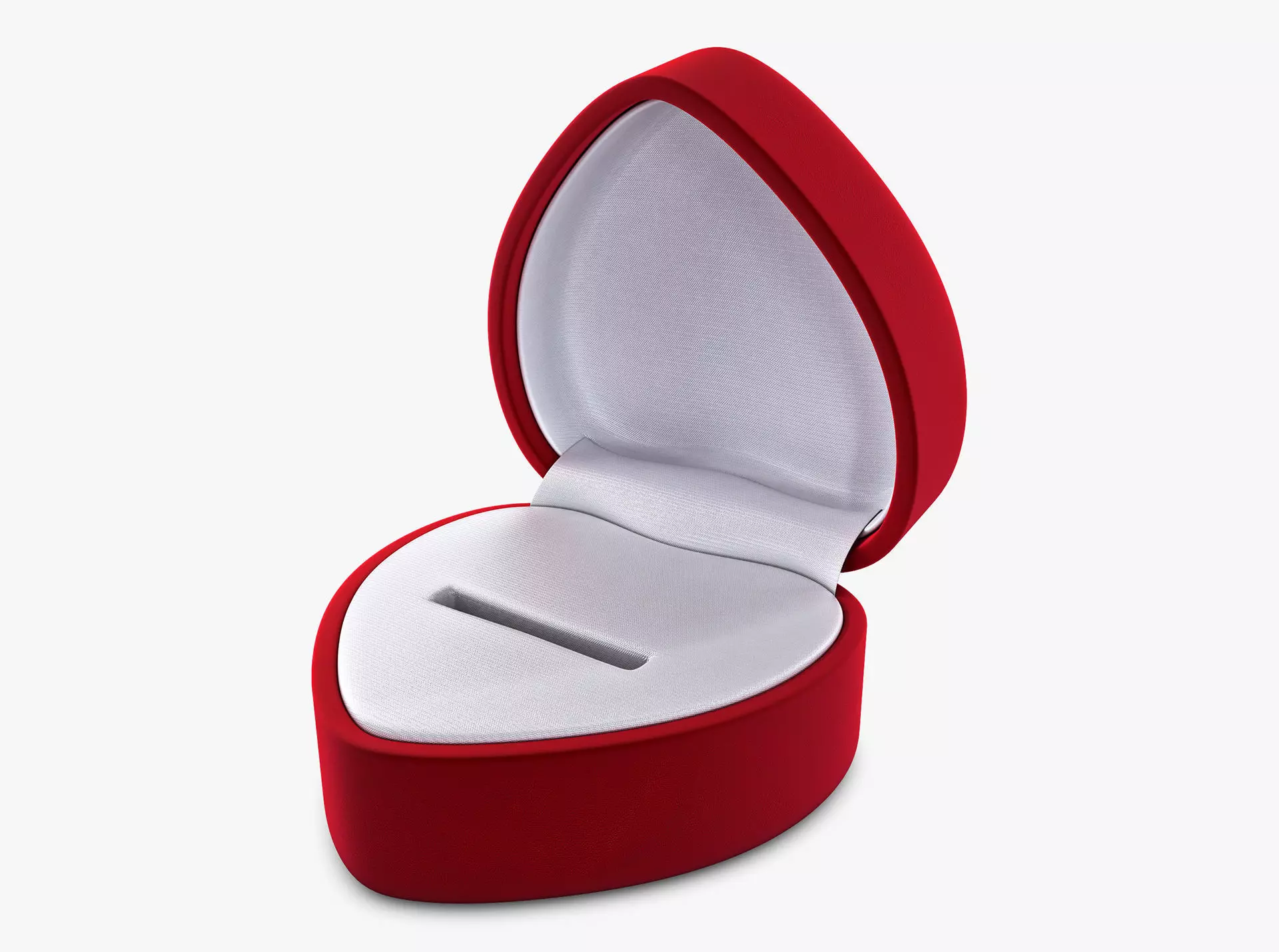 Heart Shape Ring Box Red v 1 3D model_0