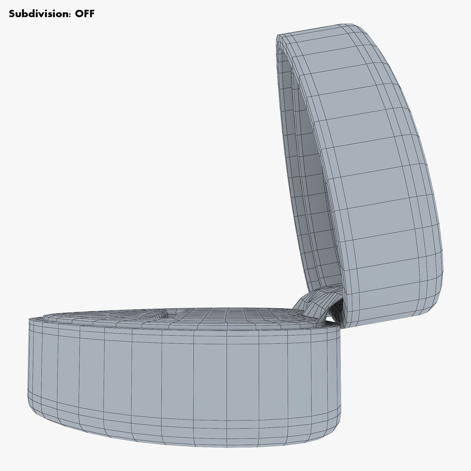 Heart Shape Ring Box Red v 1 3D model_14