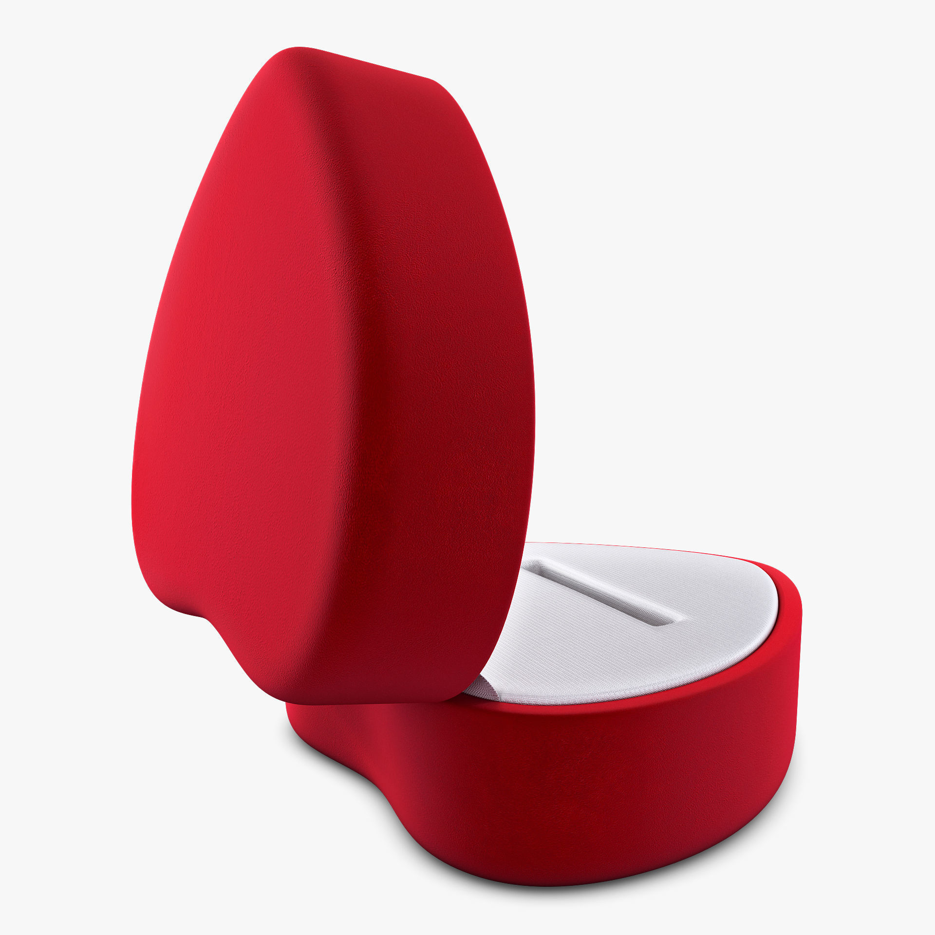 Heart Shape Ring Box Red v 1 3D model_1