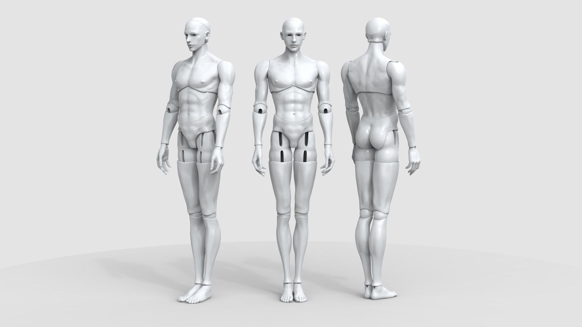 BJD doll boy Caiden ball joint doll 3D print model_2