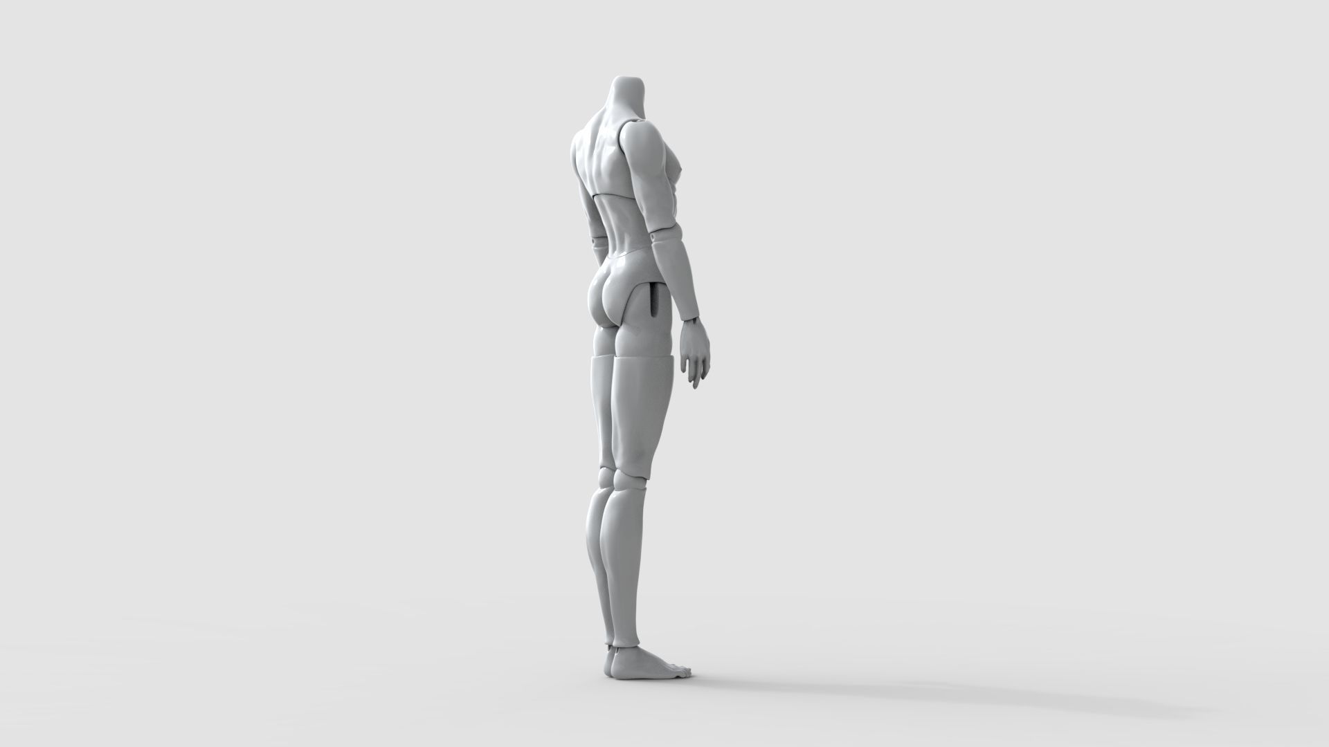 BJD doll boy Caiden ball joint doll 3D print model_16