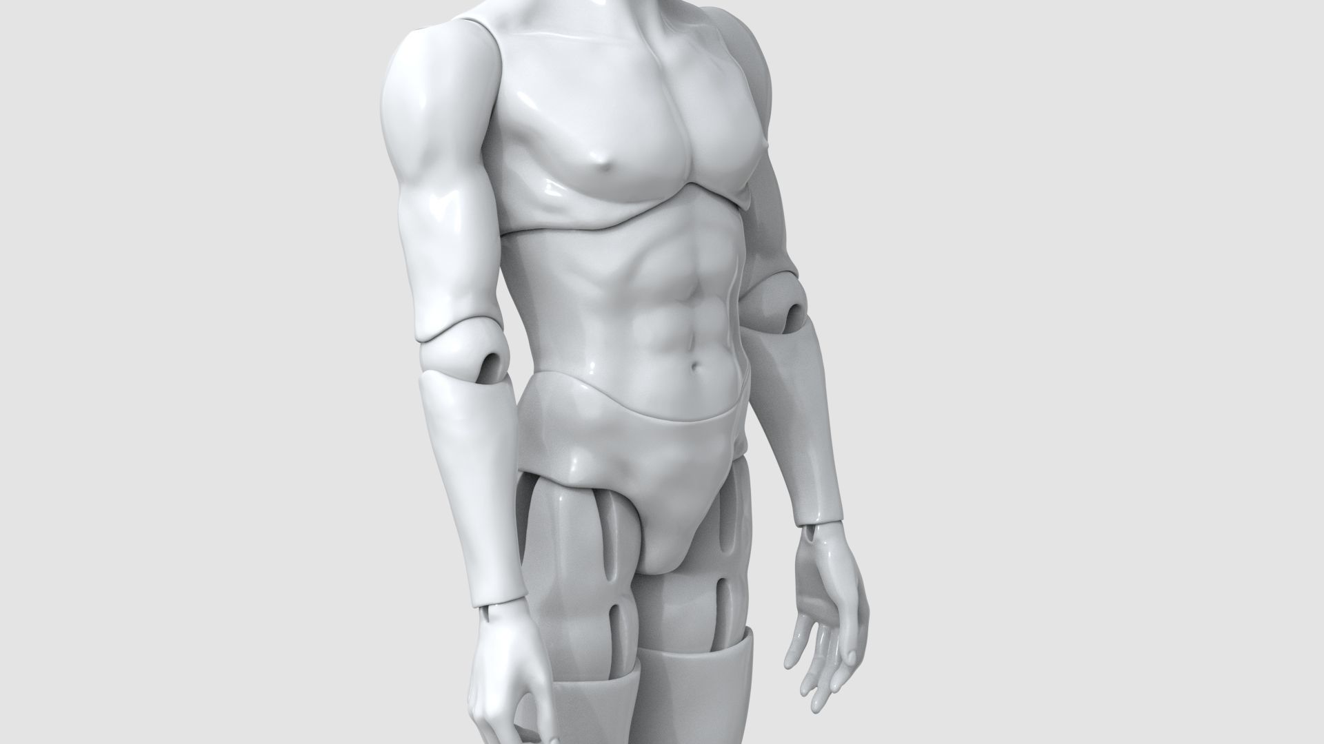 BJD doll boy Caiden ball joint doll 3D print model_9