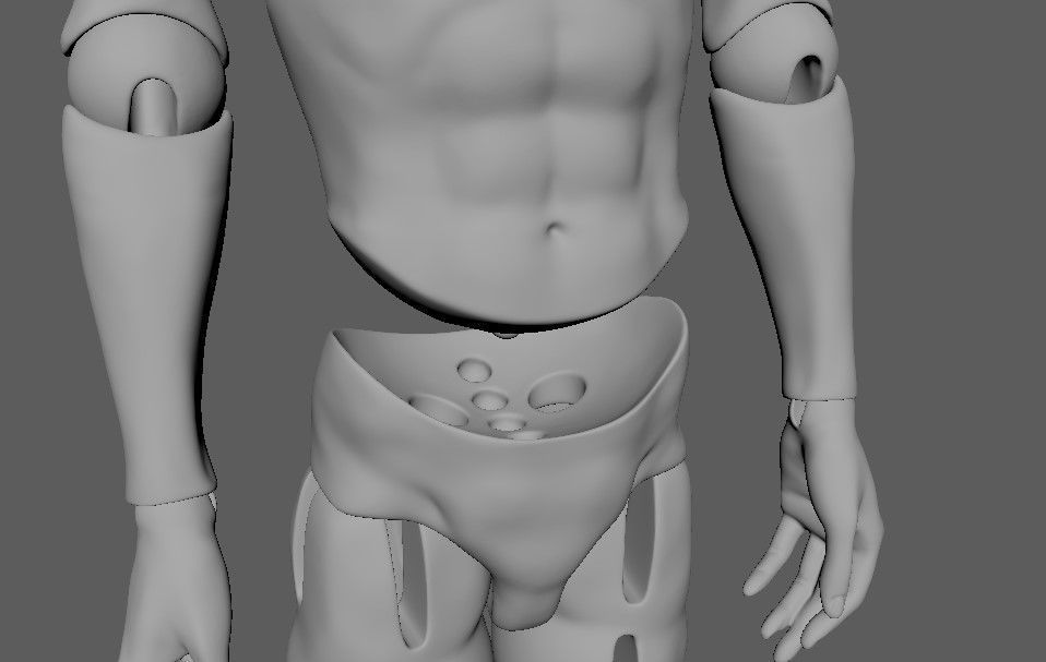 BJD doll boy Caiden ball joint doll 3D print model_18