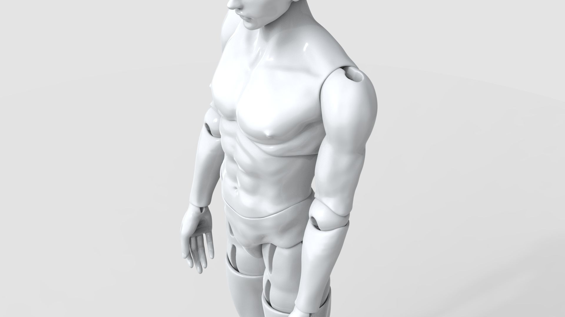 BJD doll boy Caiden ball joint doll 3D print model_10