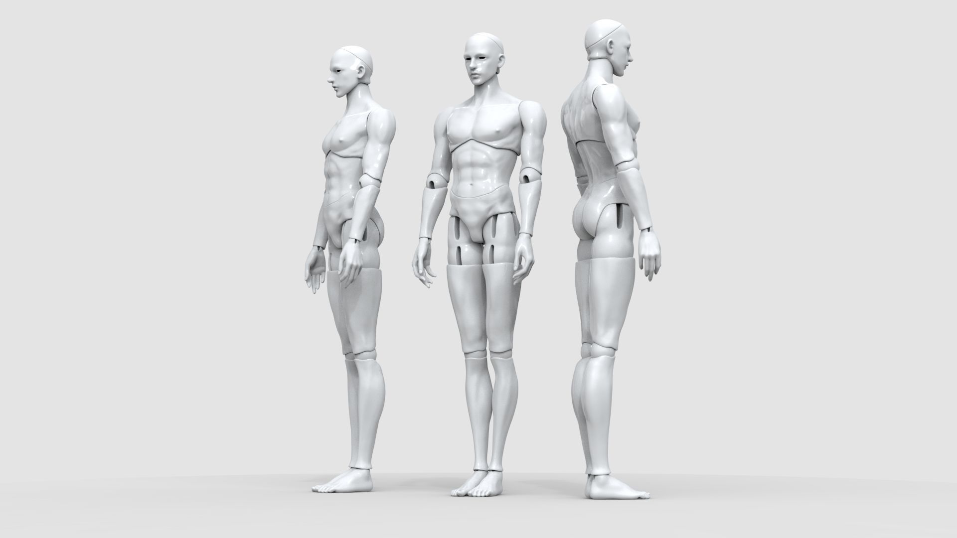 BJD doll boy Caiden ball joint doll 3D print model_1