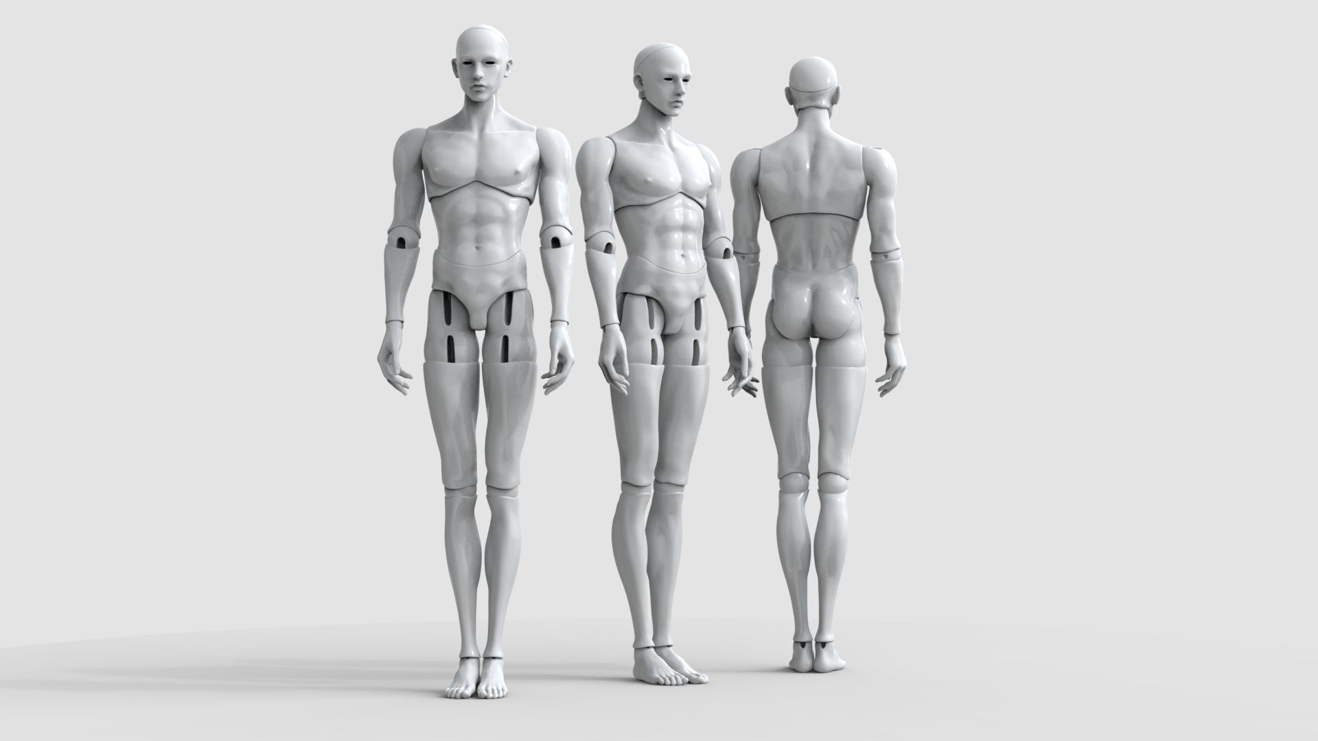 BJD doll boy Caiden ball joint doll 3D print model_0