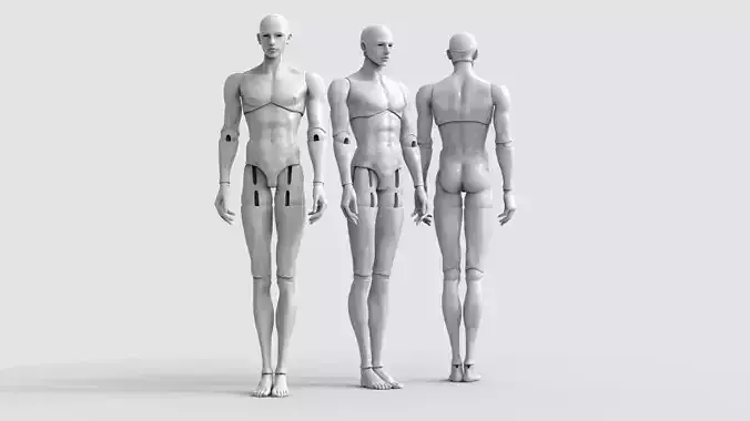 BJD doll boy Caiden ball joint doll 3D print model