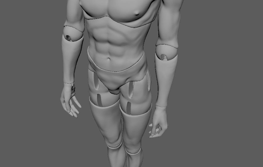 BJD doll boy Caiden ball joint doll 3D print model_29