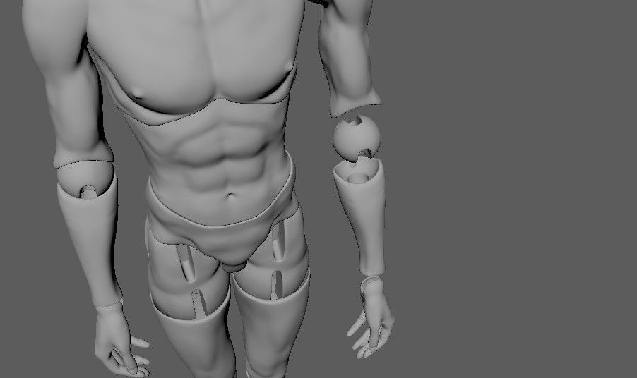 BJD doll boy Caiden ball joint doll 3D print model_22