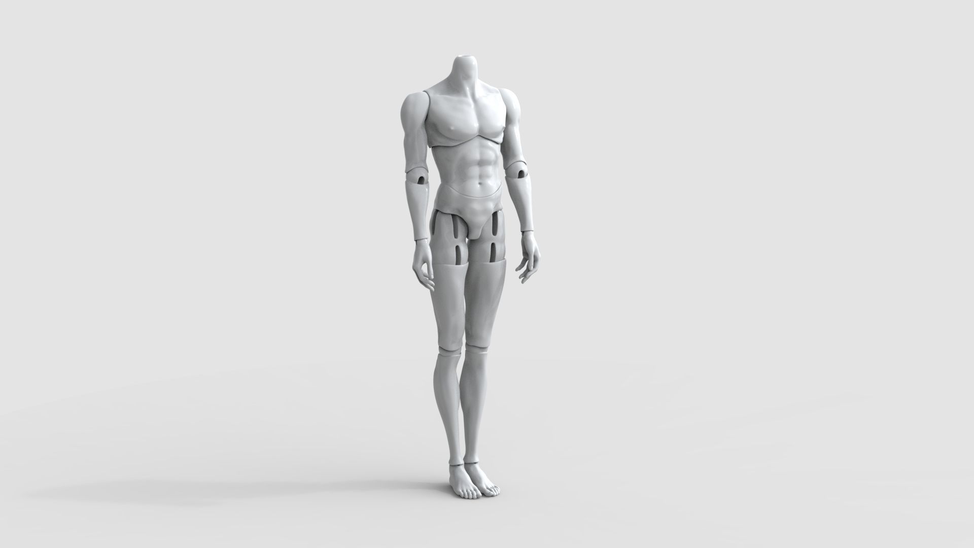 BJD doll boy Caiden ball joint doll 3D print model_13