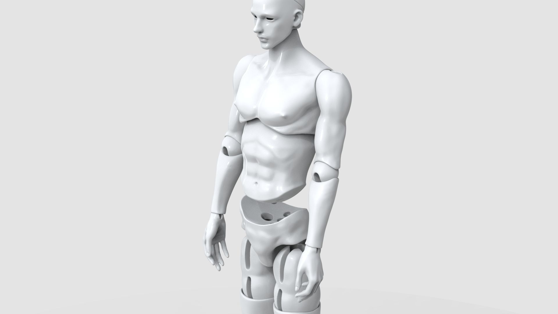 BJD doll boy Caiden ball joint doll 3D print model_12
