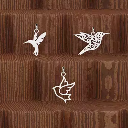 Bird Pendant Set01 3D print model
