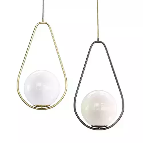 Chandelier pendant light with glass ball hanging from it