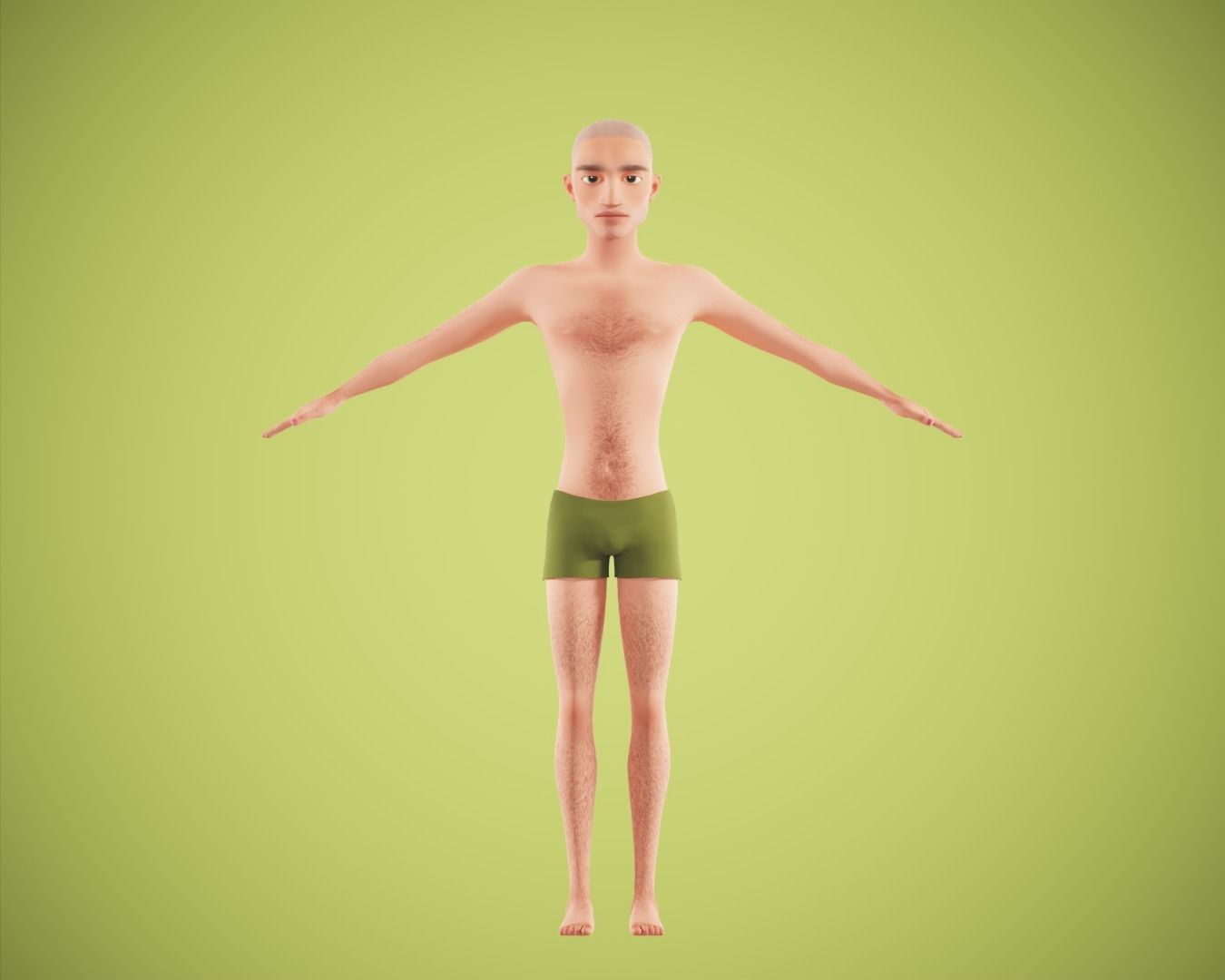 cartoon rigged  boy Low-poly 3D model_4
