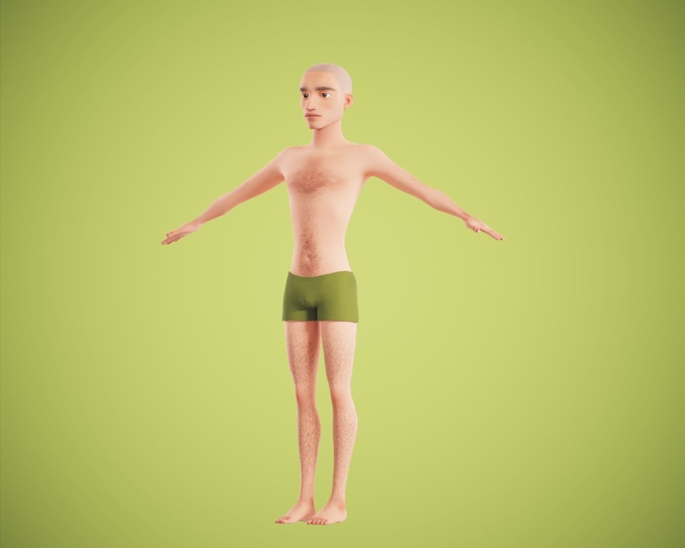 cartoon rigged  boy Low-poly 3D model_2