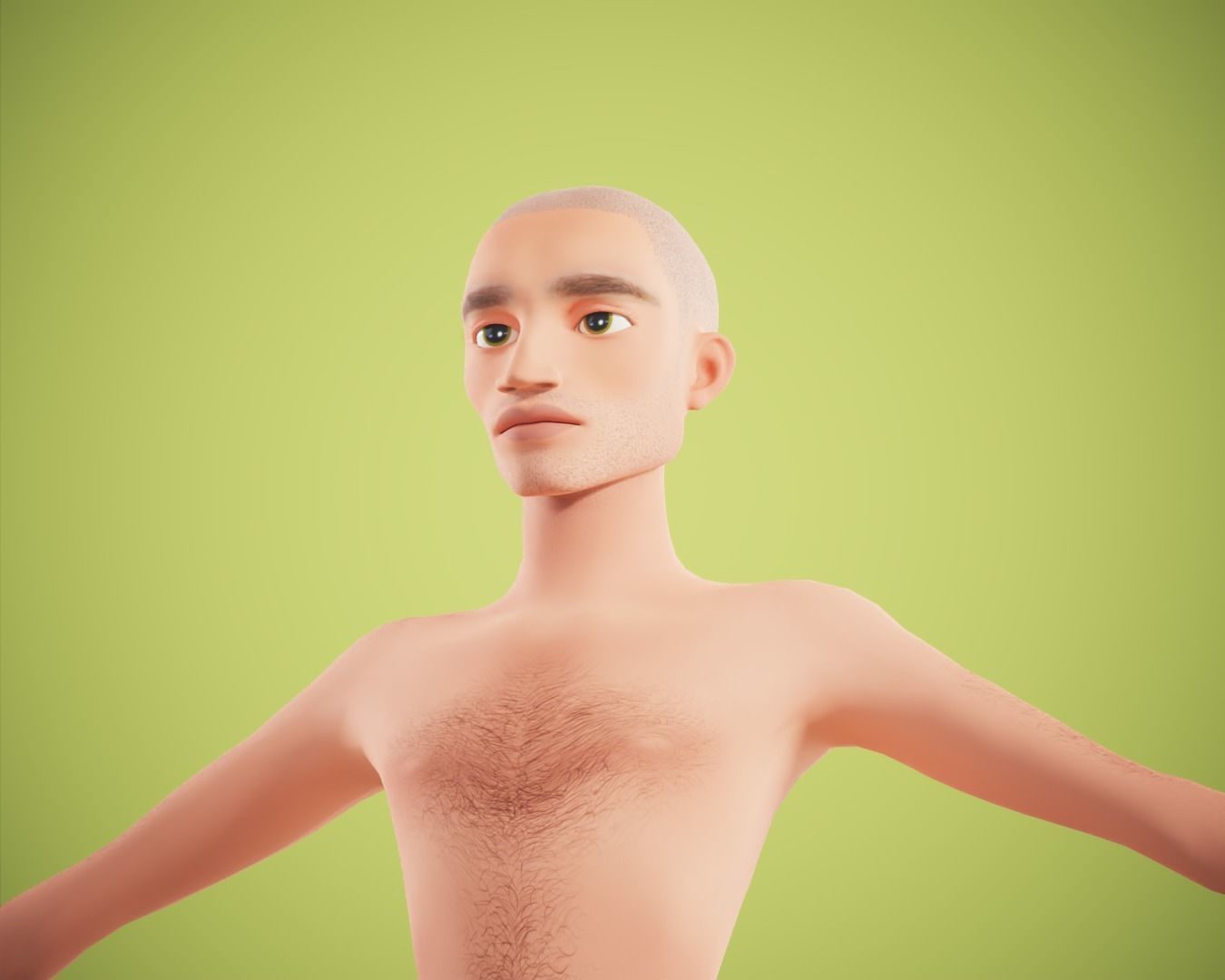 cartoon rigged  boy Low-poly 3D model_3