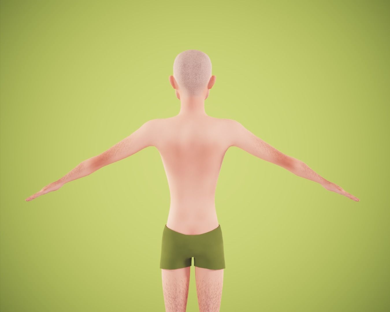 cartoon rigged  boy Low-poly 3D model_8