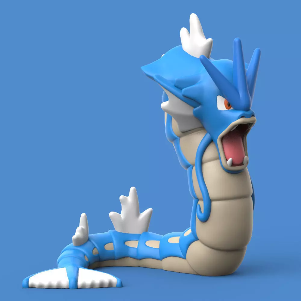 Pokemon Gyarados Without Supports 3D print model_0